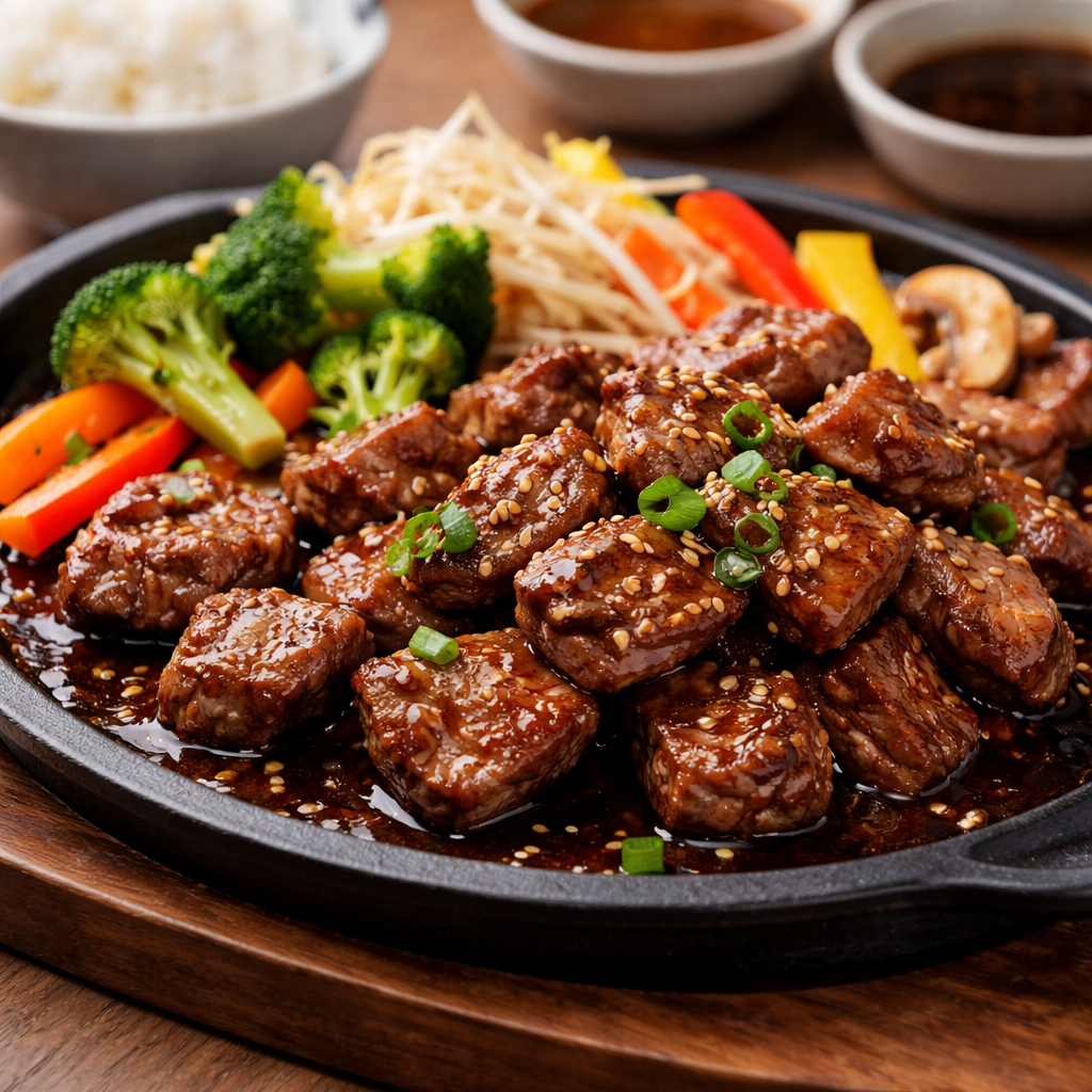 Beef Teppanyaki Eat and Eat – daging sapi panggang dengan saus teppanyaki